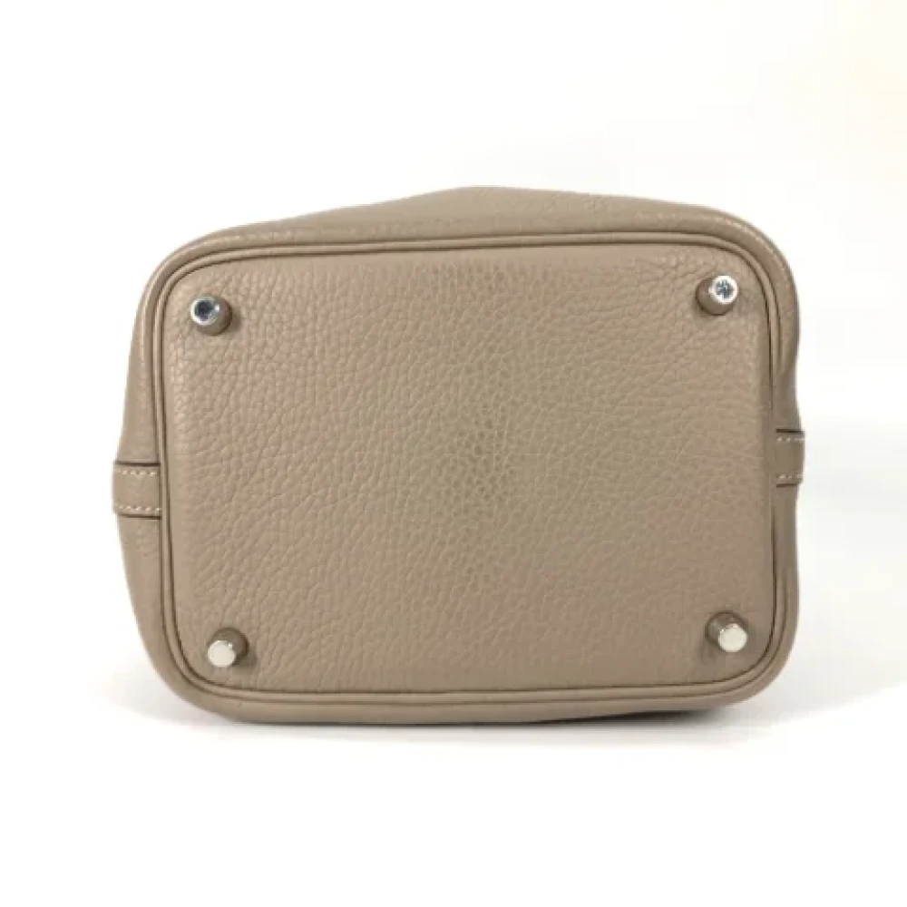 Hermès Vintage Pre-owned Leather handbags Gray Dames