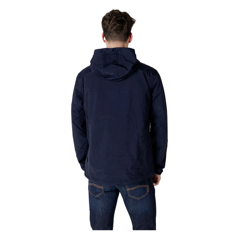 Napapijri Blauwe Hoodie met Ritssluiting voor Mannen Blue Heren