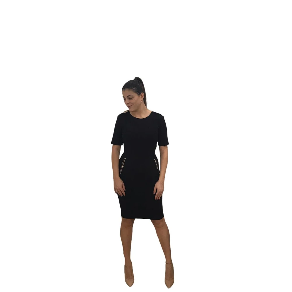 Alviero Martini 1a Classe Knielange Jurk Black Dames