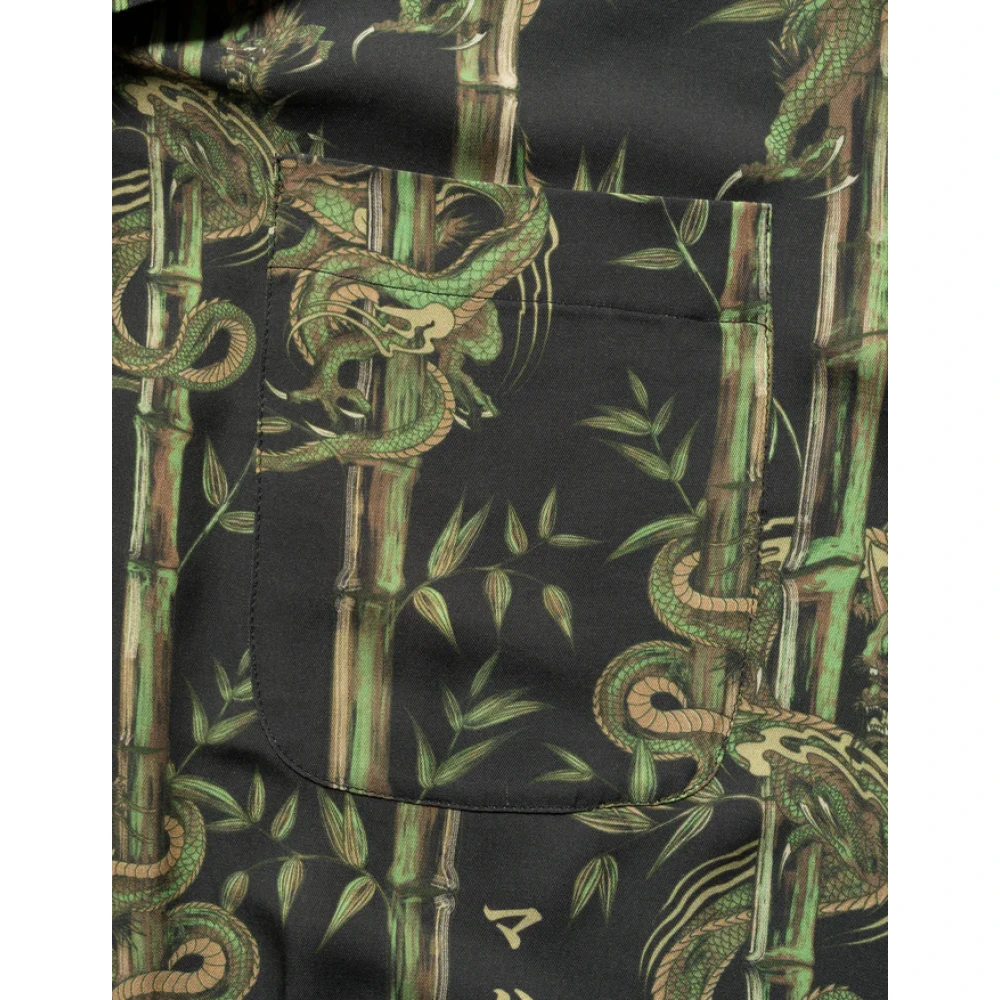 Maharishi Dragon Bamboo Camp Collar Shirt Multicolor Heren