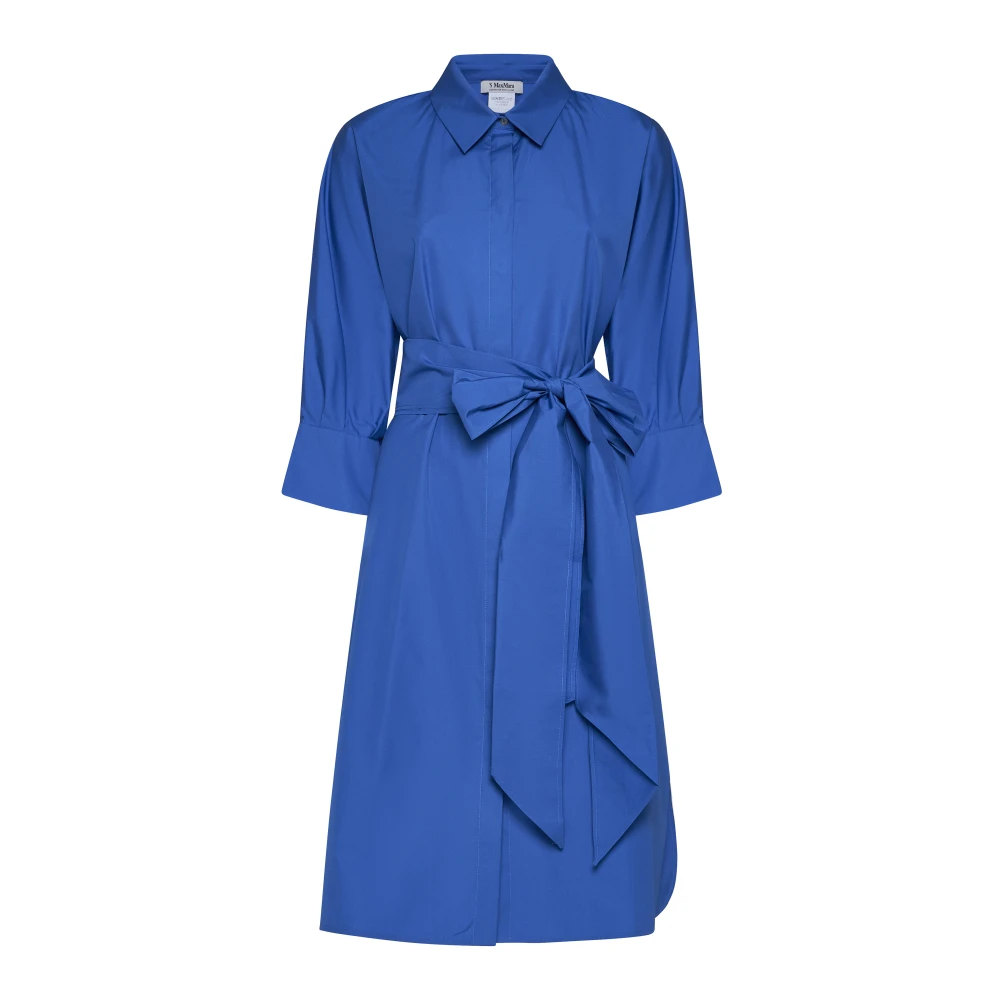 Max Mara Blauwe Tabata Overhemdjurk Blue Dames