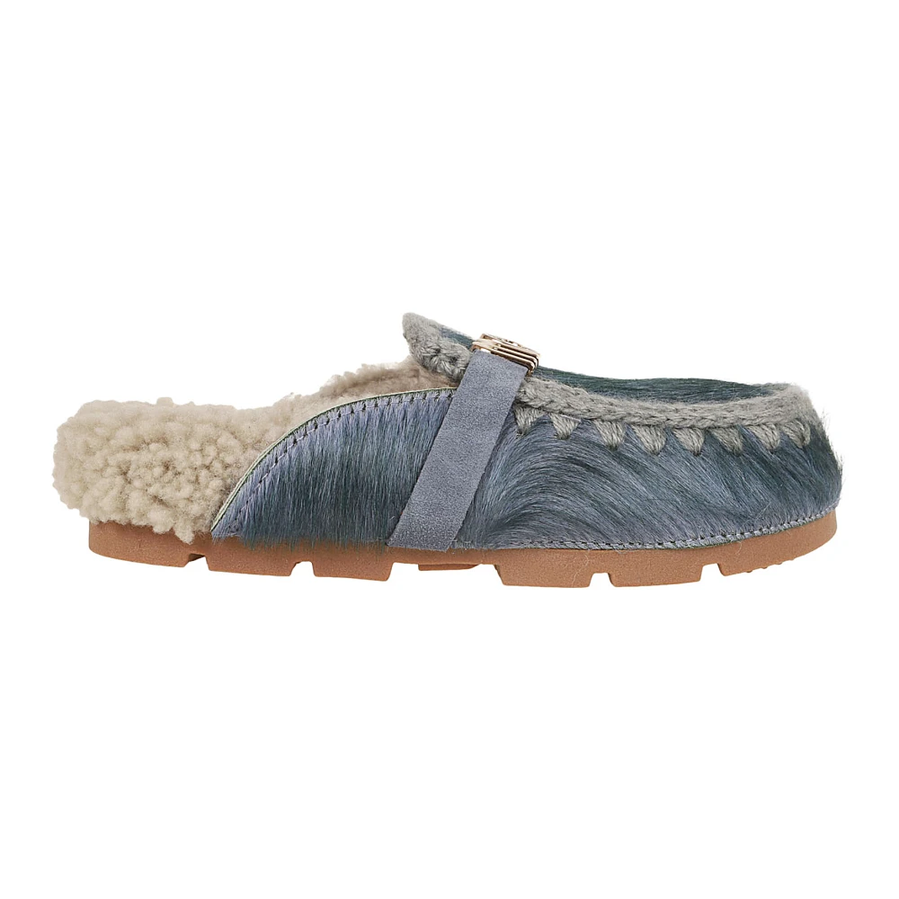 Mou Bruine Pantoffels voor Ultiem Comfort Blue Dames