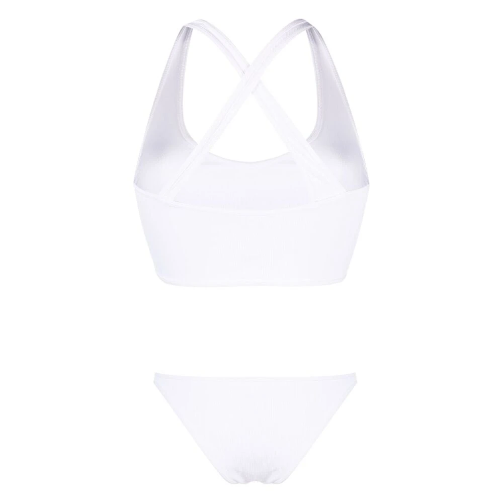 The Attico Wit Geribbeld Strandkleding Set White Dames
