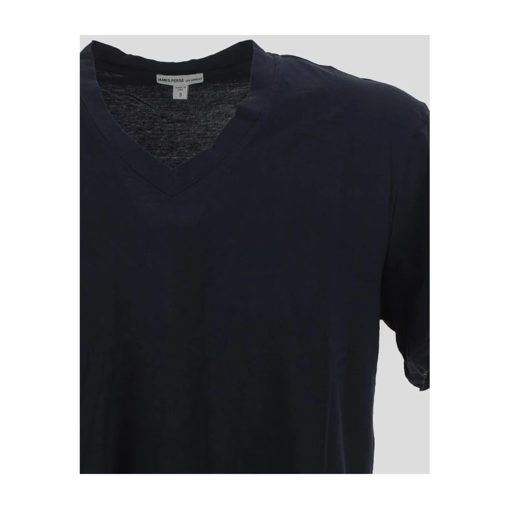 James Perse Klassiek Katoenen T-shirt Blue Heren