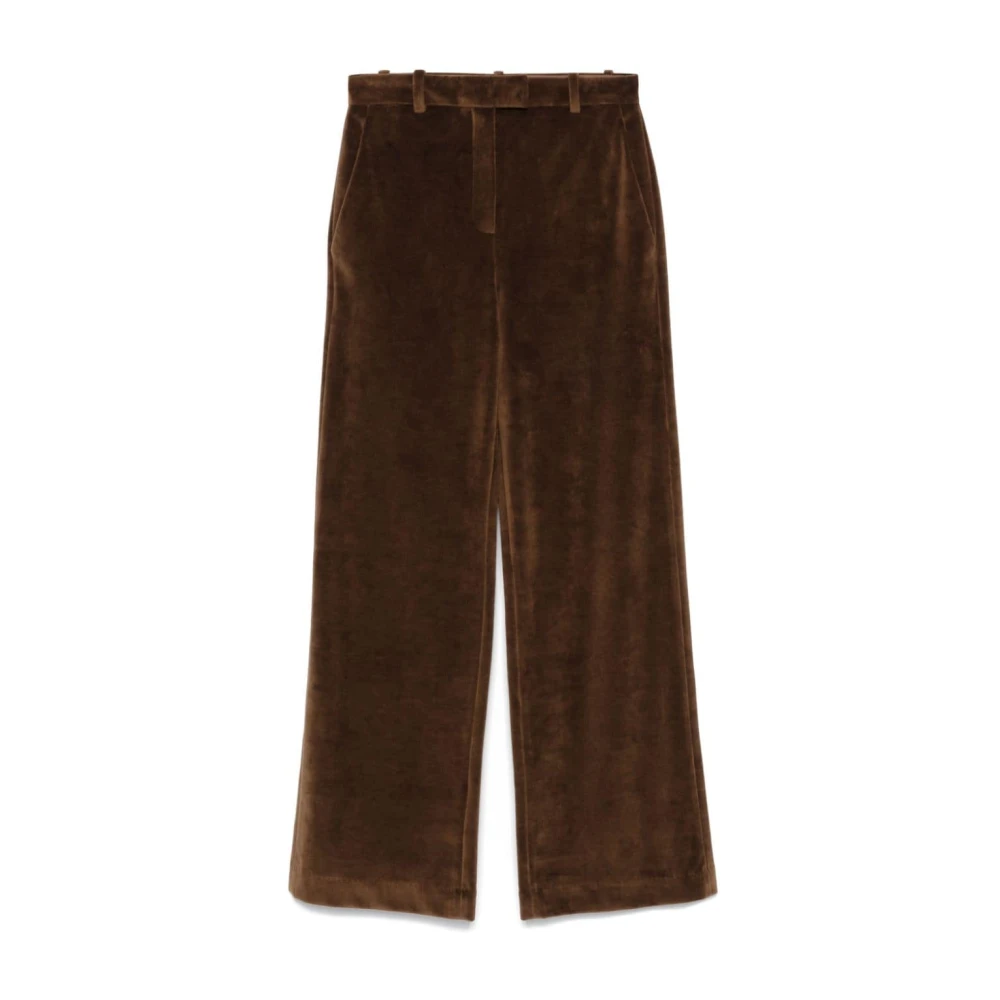 Circolo 1901 Bruine Fluweel Katoenen Broek Brown Dames