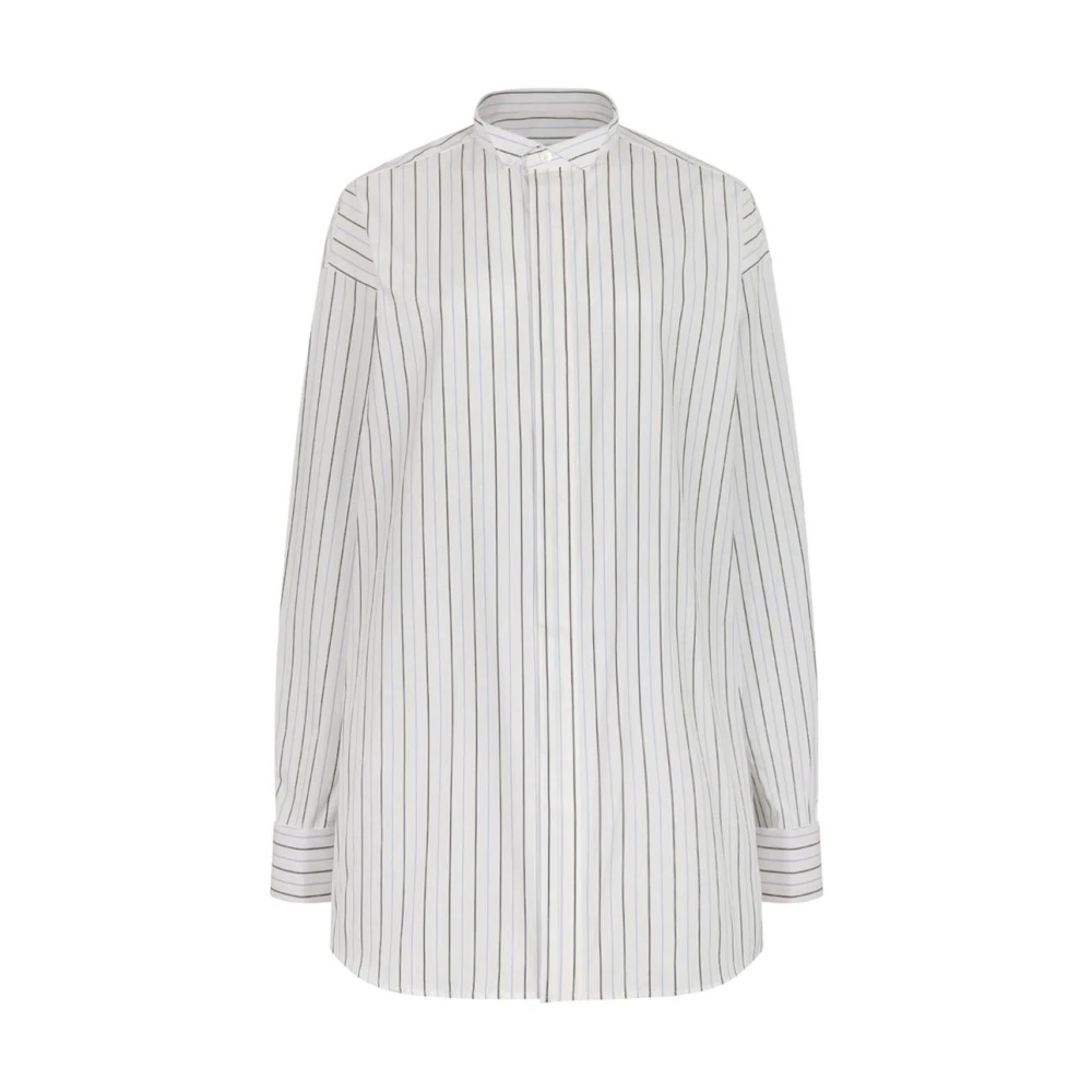 Ami Paris Blå Wingtip Collar Oversized Shirt