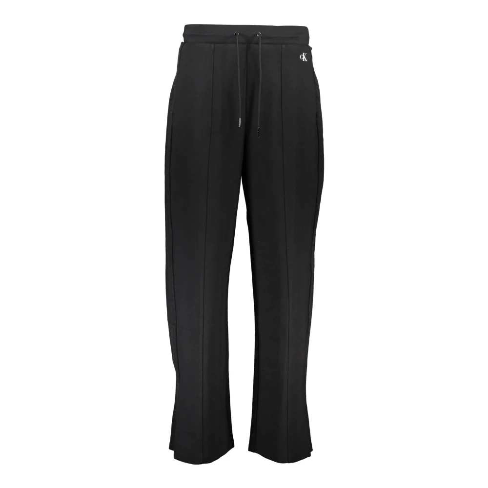 Calvin Klein Sportieve Zwarte Damesbroek Geborduurd Logo Black Heren