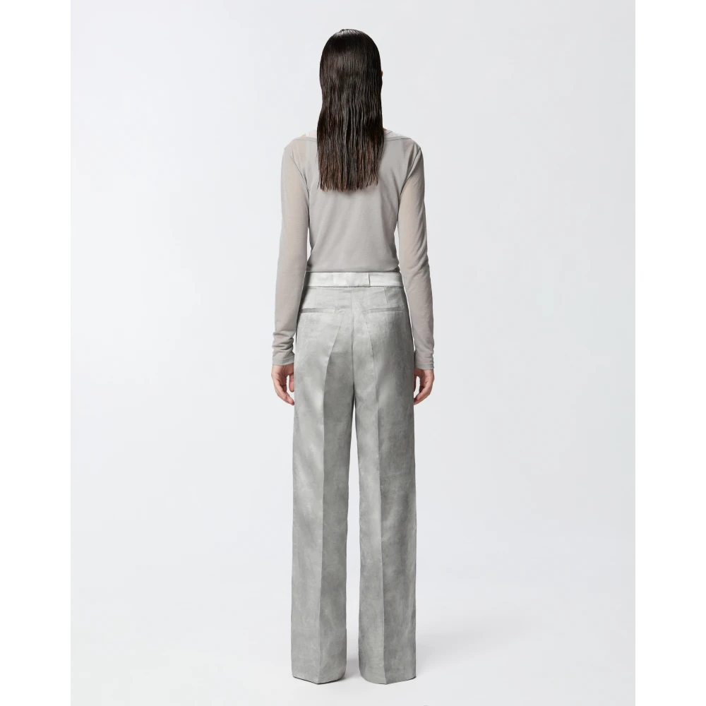 pinko Wijde Pijp Vlammen Broek Gray Dames