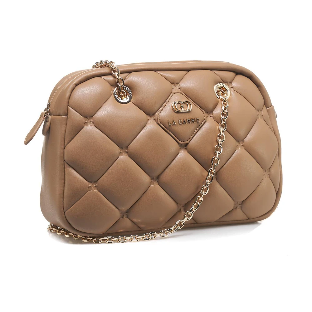 La Carrie Beige Schoudertas voor Vrouwen Beige Dames