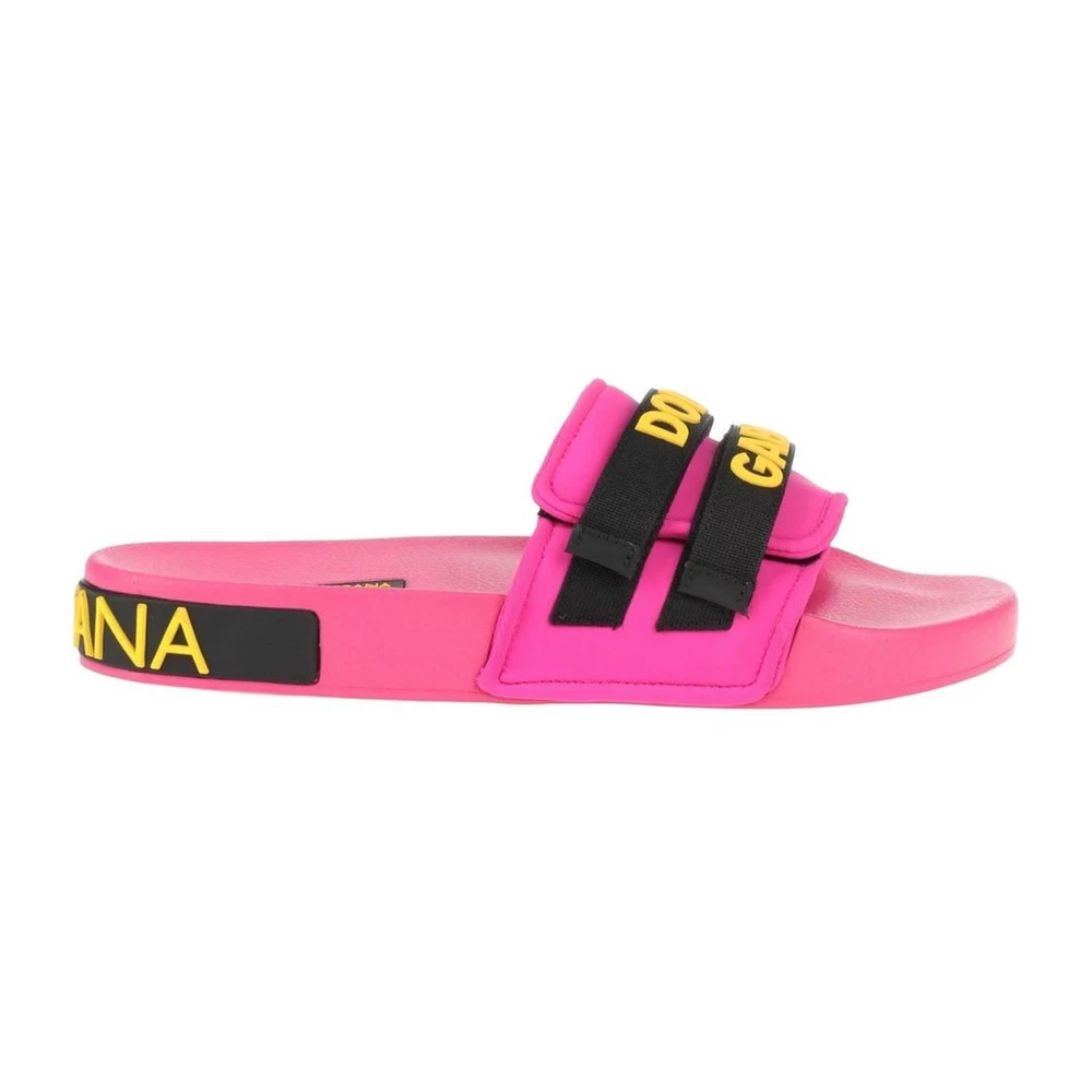 Dolce & Gabbana Femme Rose - Flat Sandales - Chaussures - Taille: 36 Eu