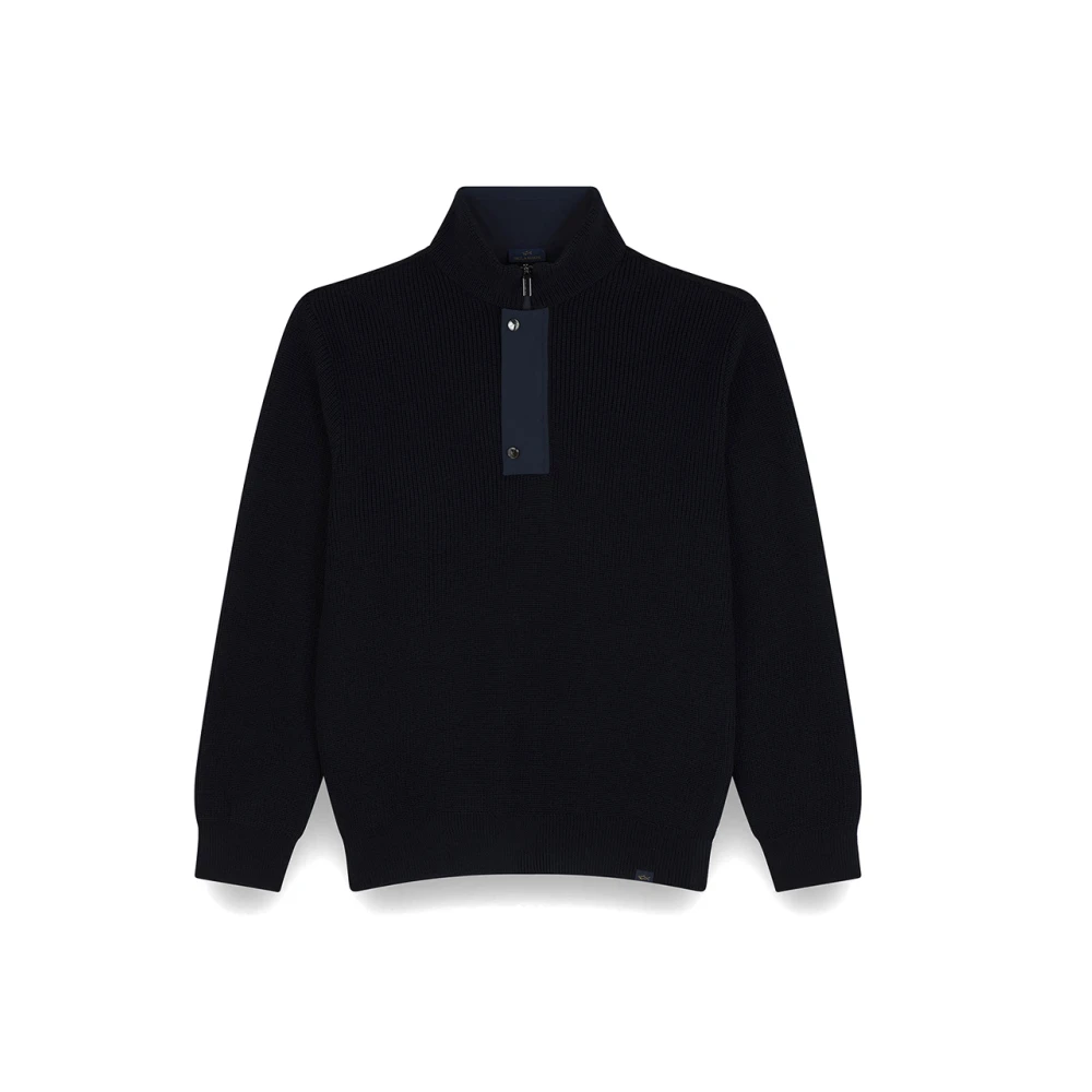 Paul & Shark Blue Typhoon® Half Zip Jumper - Male - Turtlenecks - 2XL - Knitwear