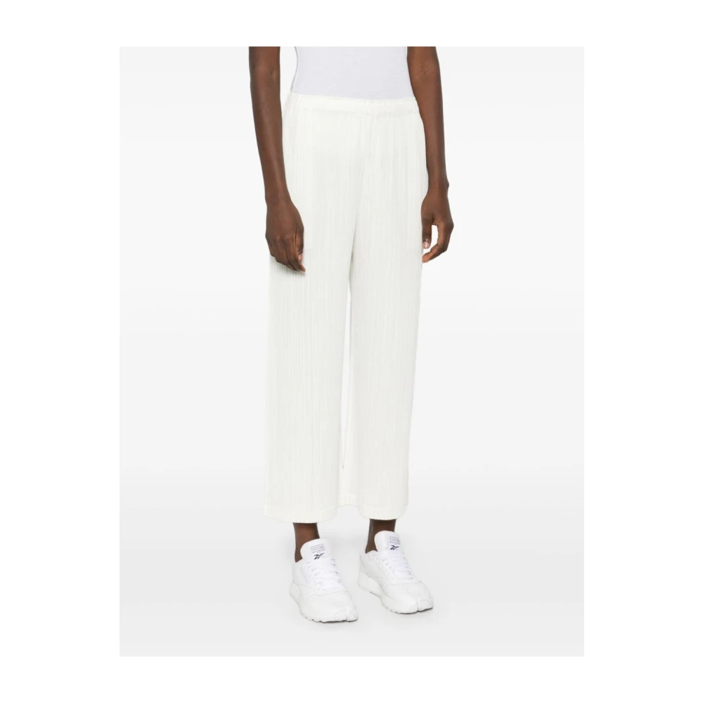 Issey Miyake Stijlvolle Broeken voor Mannen en Vrouwen White Dames