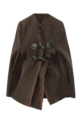 Peacoat Ullfilt Cape