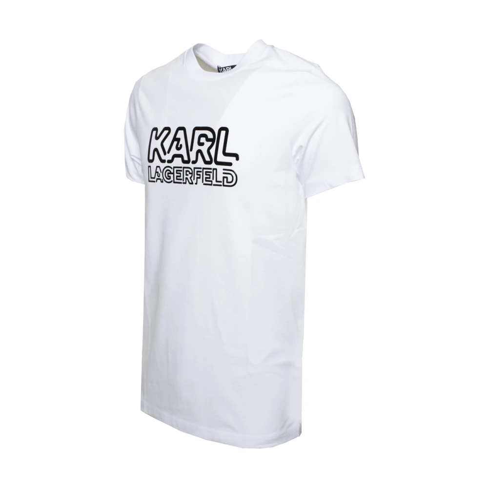 Karl Lagerfeld Witte opblaasbare logo T-shirt White Heren