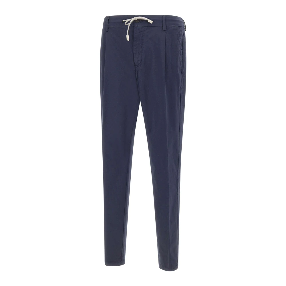 Eleventy Men's Blue Slim-Fit Trousers, W34, Slim-Fit Trousers