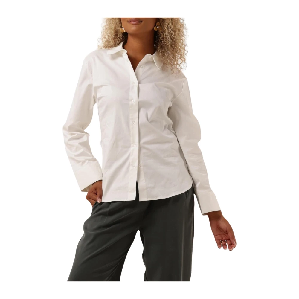 Modström Elegante Lange Blouse White Dames