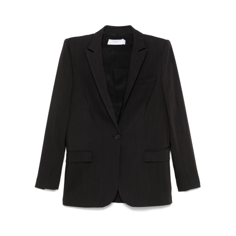 IRO Donkergrijze Blazer met Reverskraag Gray Dames