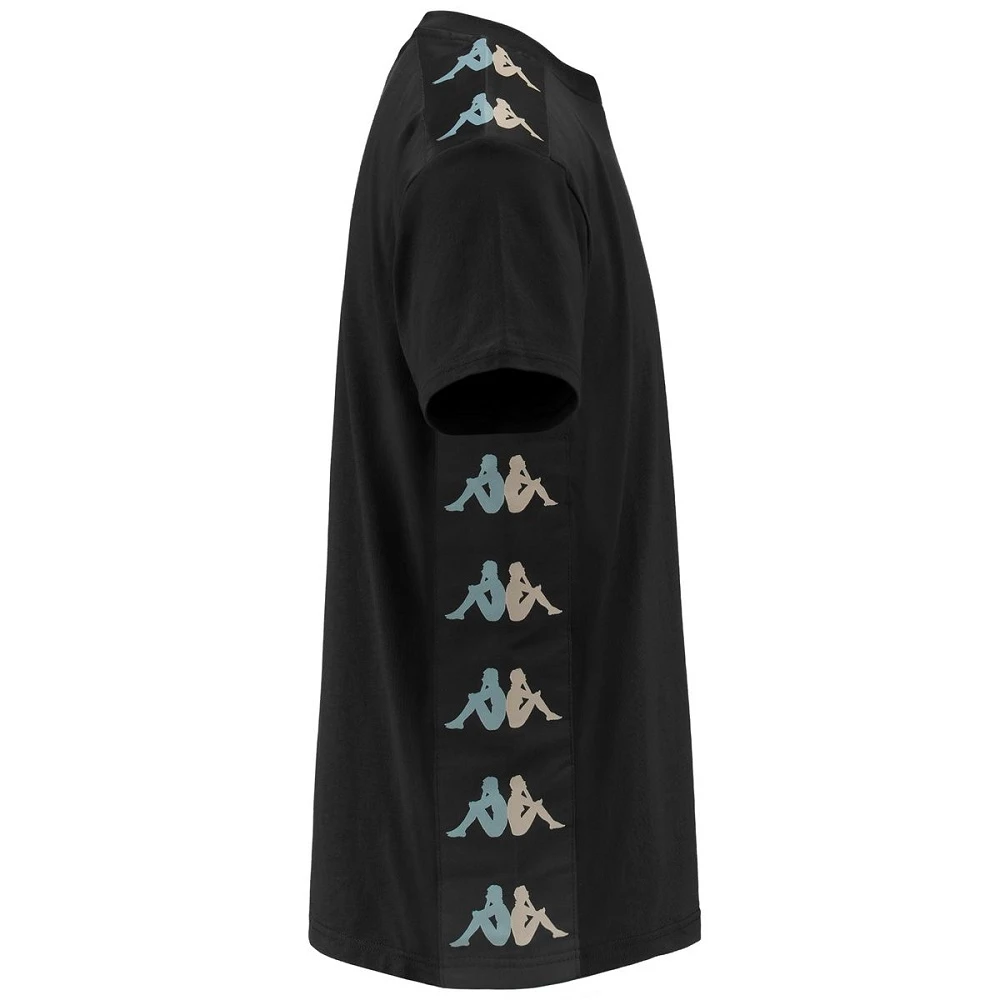 Kappa Korte Mouw T-shirt Black Heren