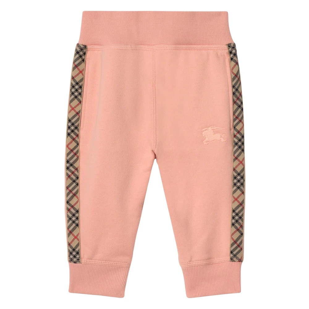 Burberry Girls Pink Sweatpants, 2 Y, Mini Jackson Check Tape Joggers