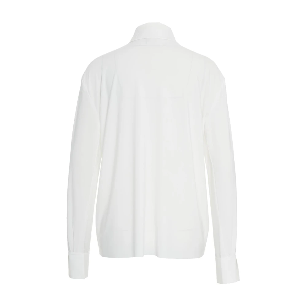 Norma Kamali Elegante Witte Blouse met Kraag White Dames
