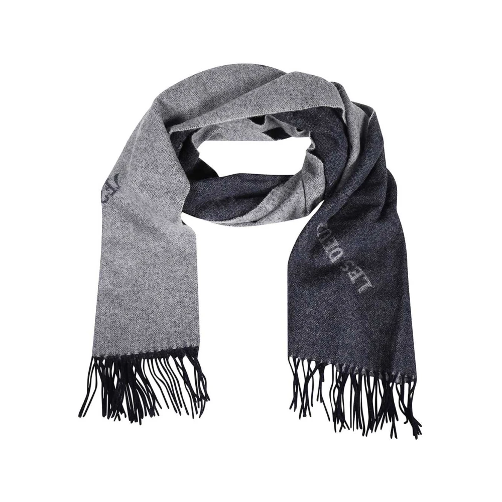 Les Deux Wollen sjaal met franjes Multicolor Heren