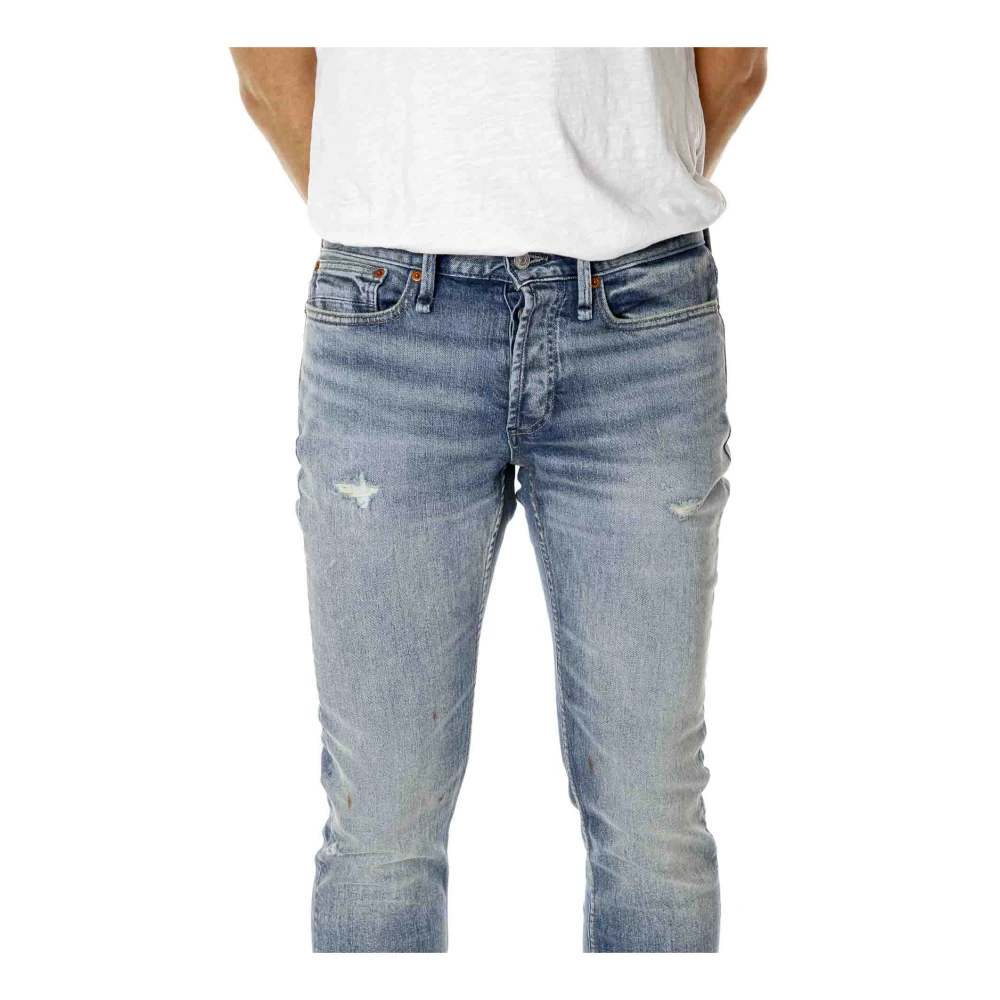 Denham Slim Fit Mid Waist Jeans Blue Heren
