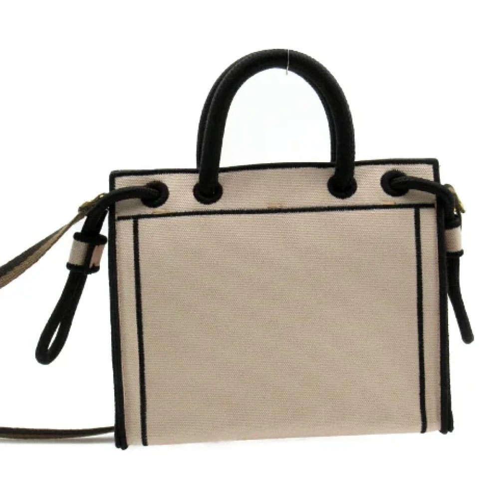 Fendi Vintage Pre-owned Canvas handbags Beige Dames