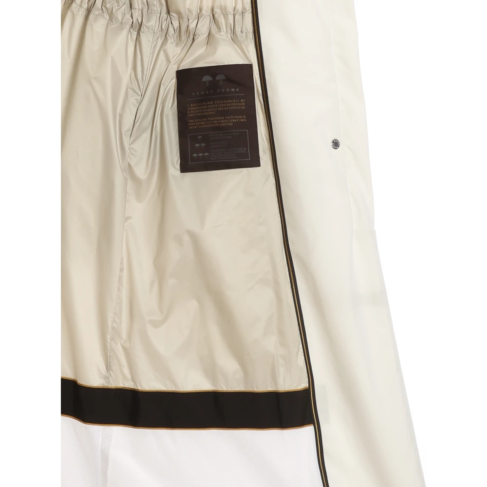 Moorer Witte Polyester Jas Gemaakt in Italië White Dames