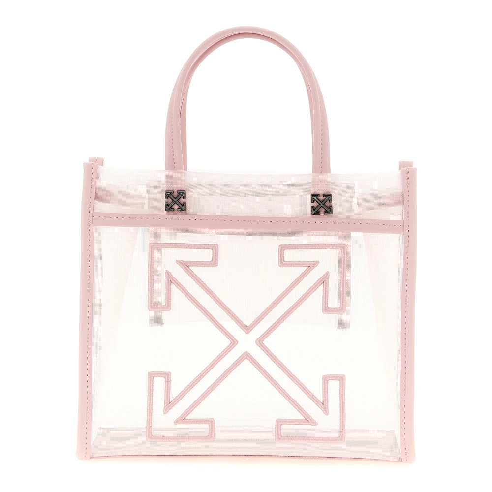 Off White Women's Pink Handbags, One Size, Market Tote Bag