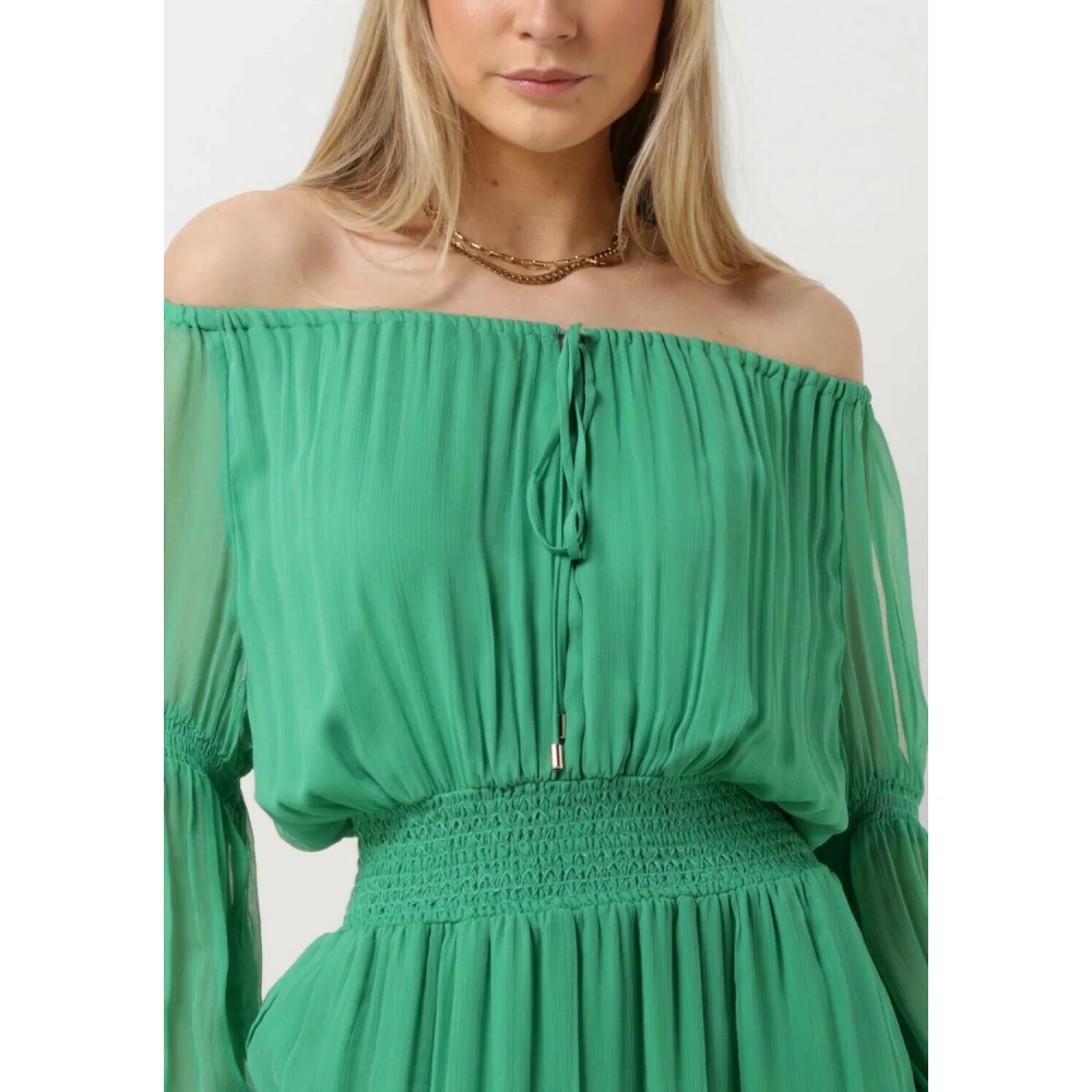 Liu Jo Groene Creponne Mini Jurk Green Dames