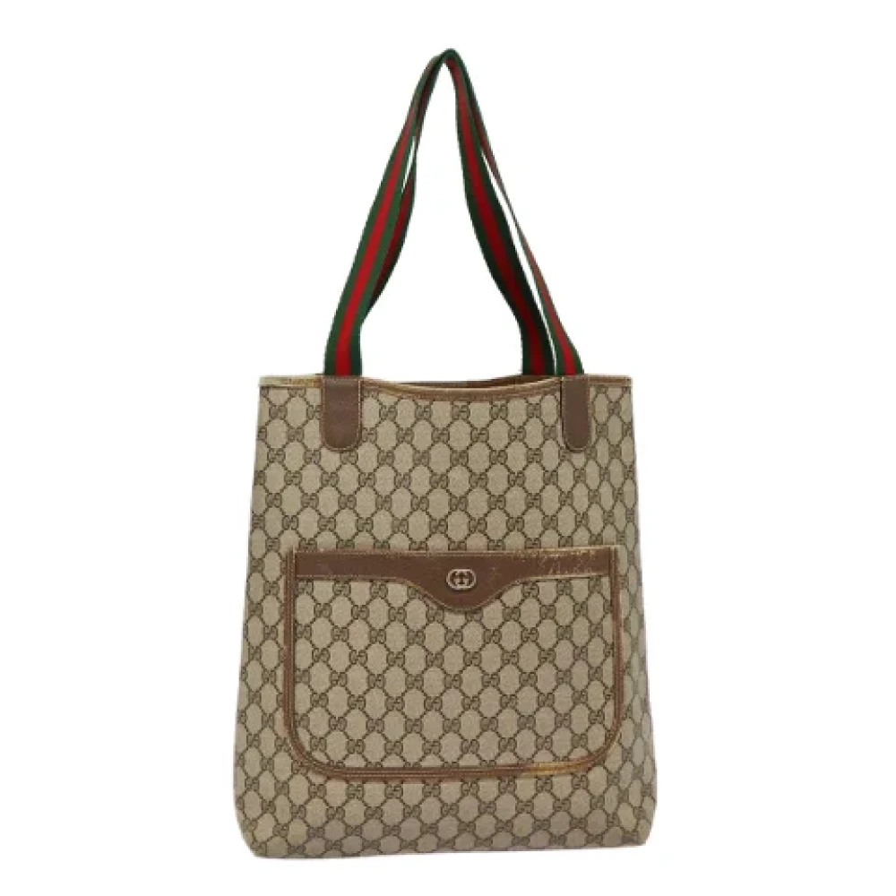 Gucci Vintage Pre-owned Leather totes Beige Dames