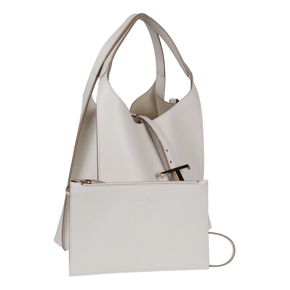 TOD'S Kleine leren tas met tijdloos accessoire Brown Dames