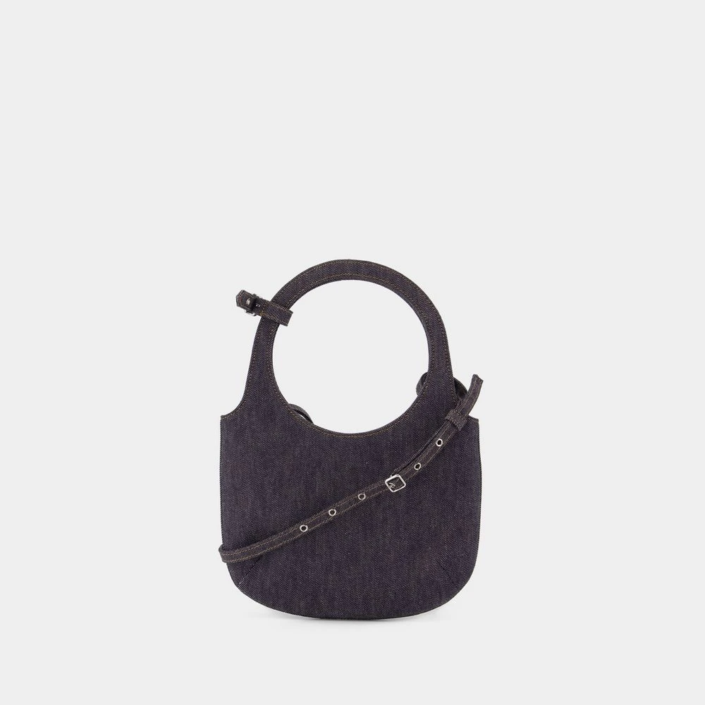 Courrèges Grijze Katoenen Crossbody Tas met Twee Compartimenten Gray Dames
