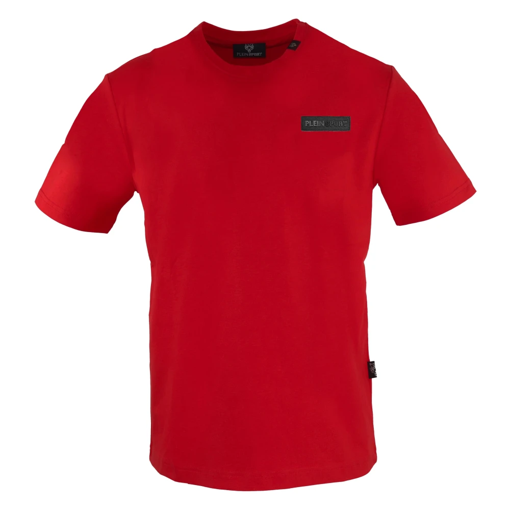 Plein Sport Men's Red Short Sleeve Round Neck Cotton T-Shirt