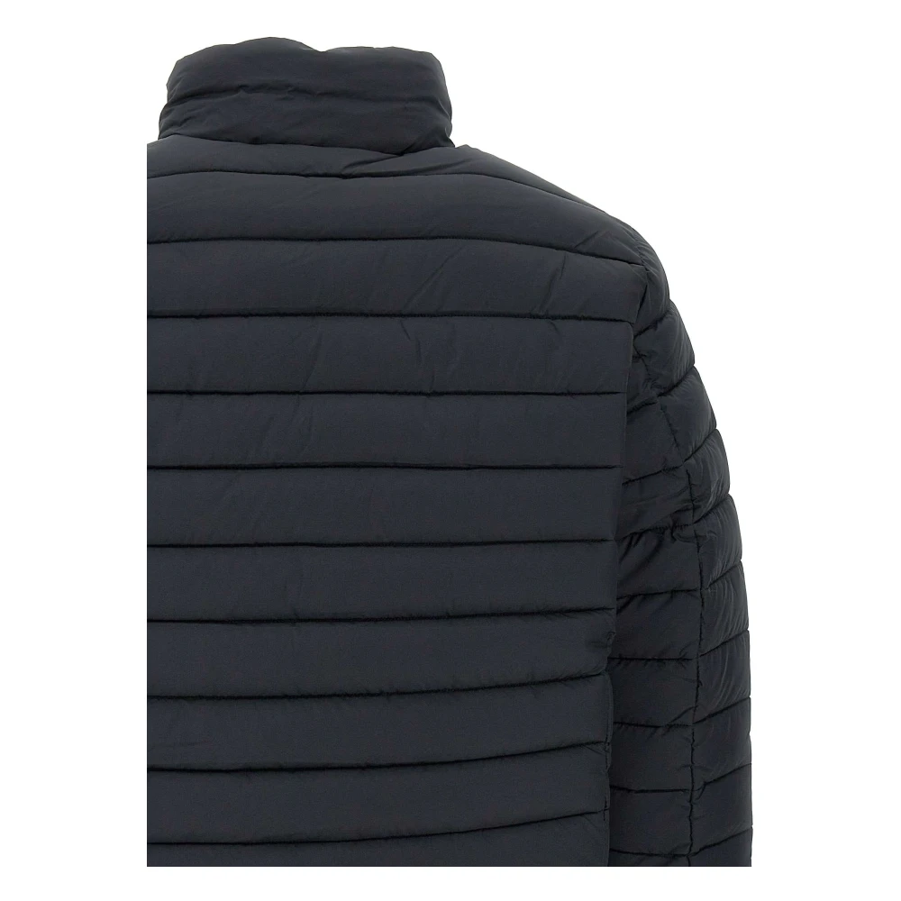 Save The Duck Zwarte donsjas met ritssluiting zakken Black Heren