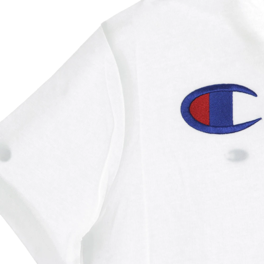 Champion Witte Crewneck Tee voor Mannen White Heren