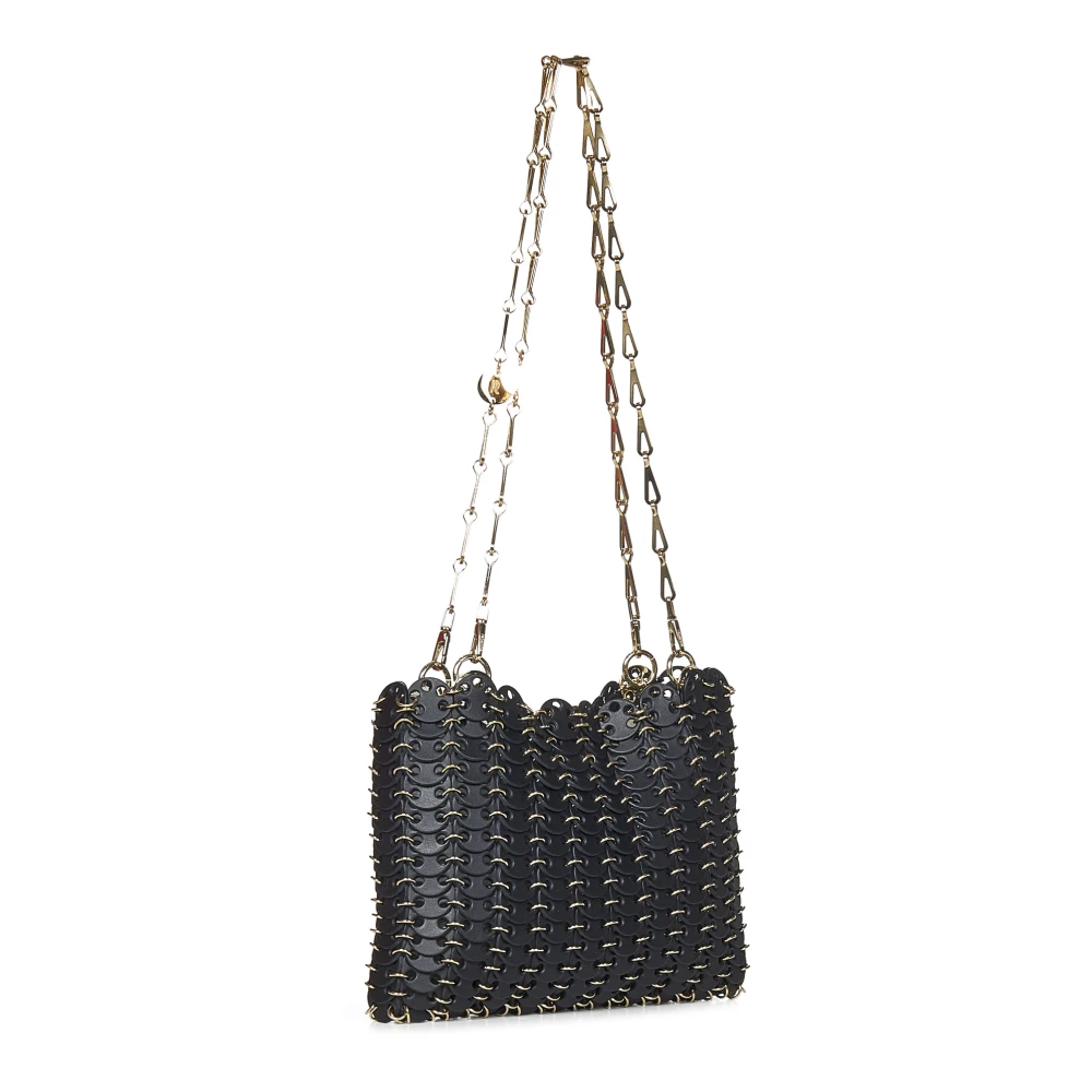 Paco Rabanne Zwarte Schoudertas Verhoog Stijl Chic Black Dames