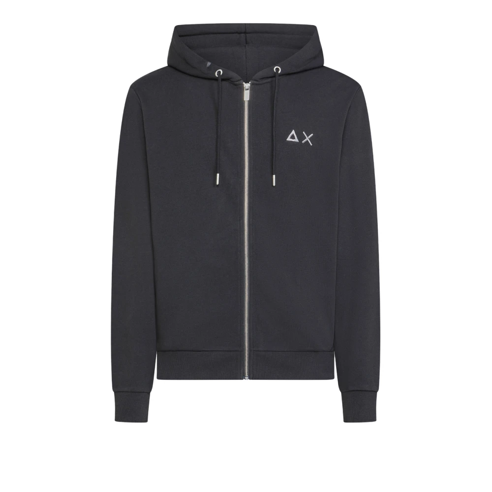 Sun68 Black Hoodie Suit Modern Casual Style - Male - Zip-Throughs - S - Sweatshirts & Hoodies