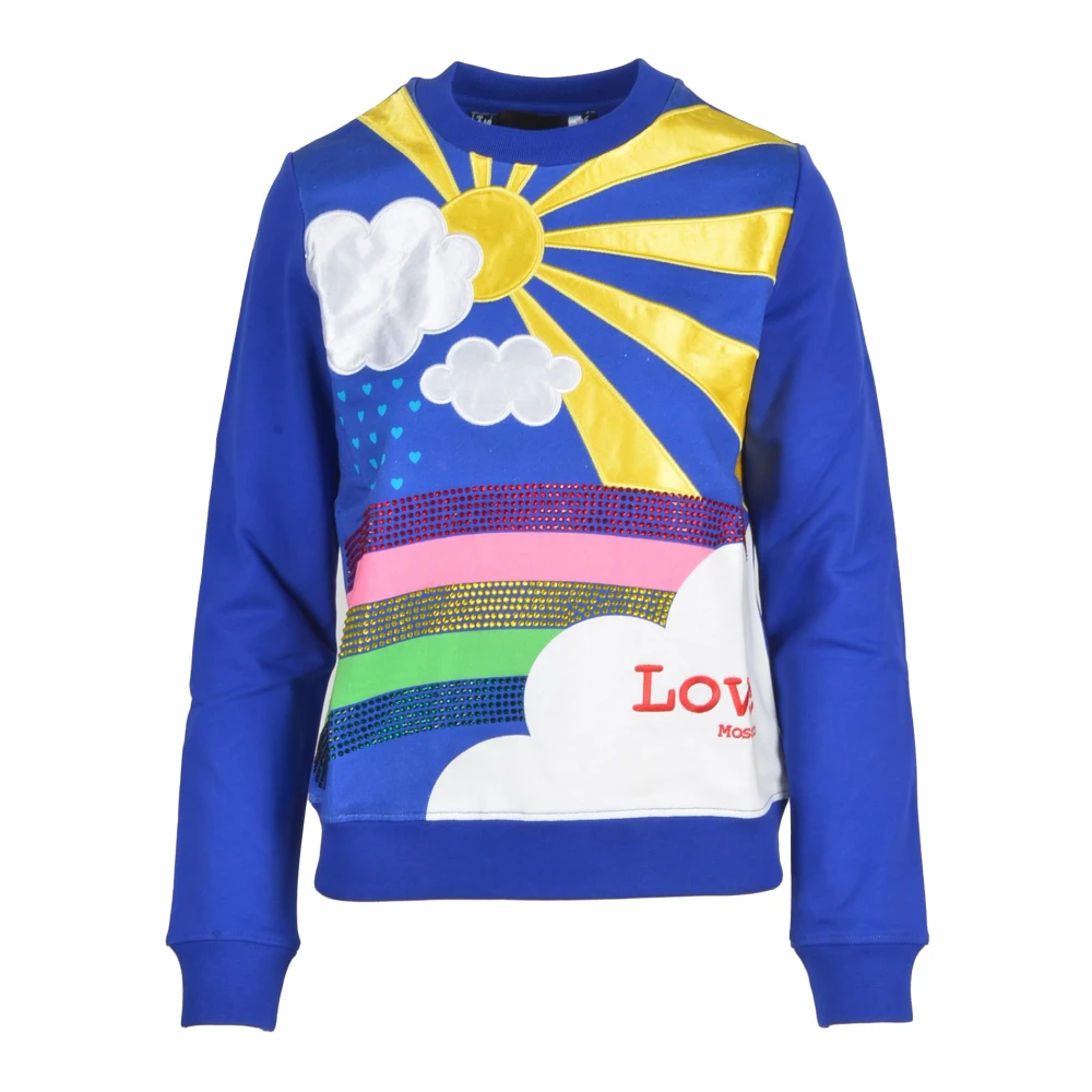 Love Moschino Blauwe Dames Sweatshirt Blue Dames