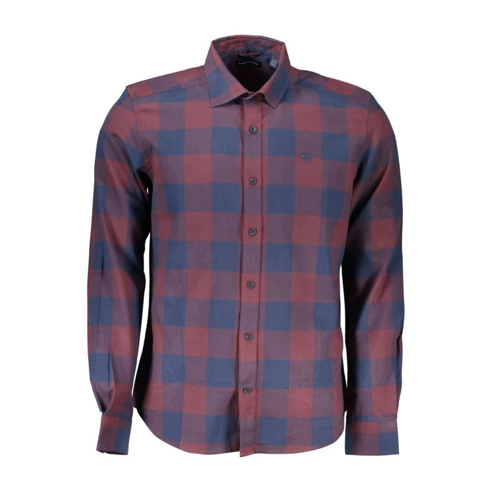 North Sails Men's Checked Cotton Shirt With French Collar And Embroidery