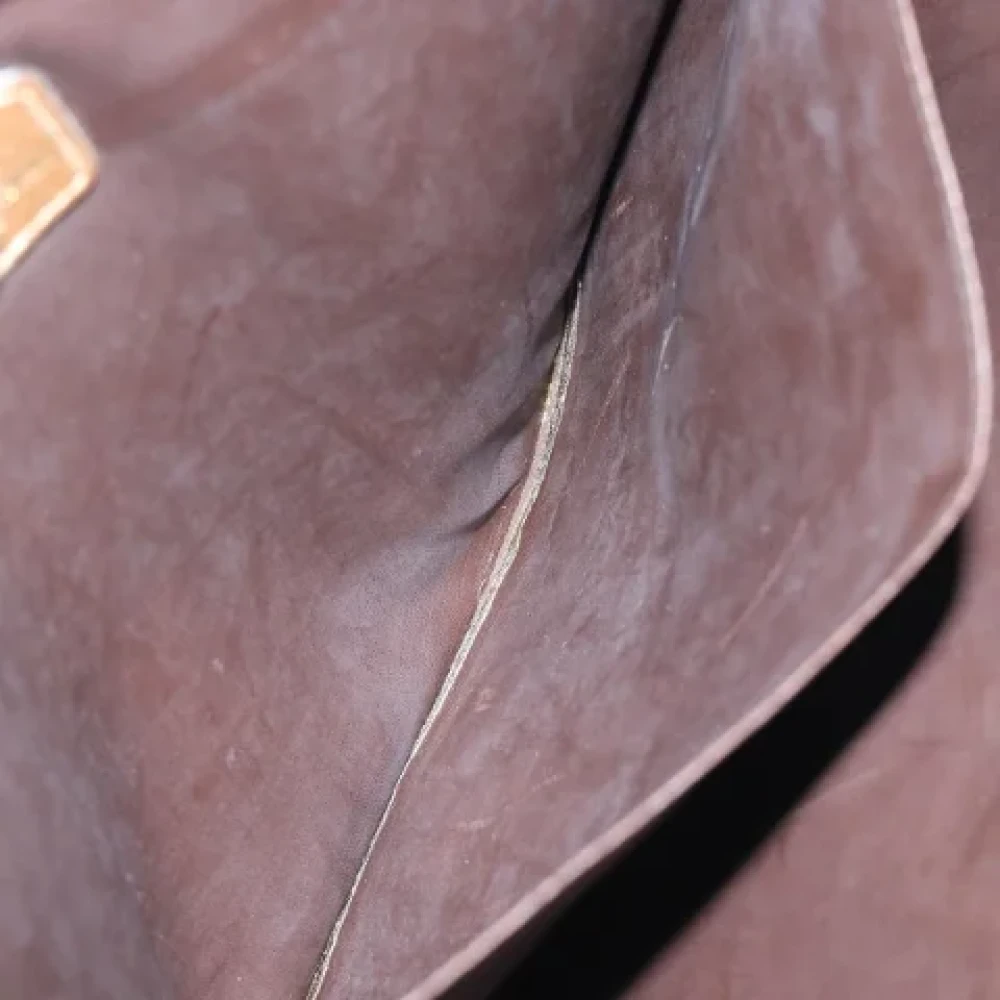 Gucci Vintage Pre-owned Leather clutches Brown Dames