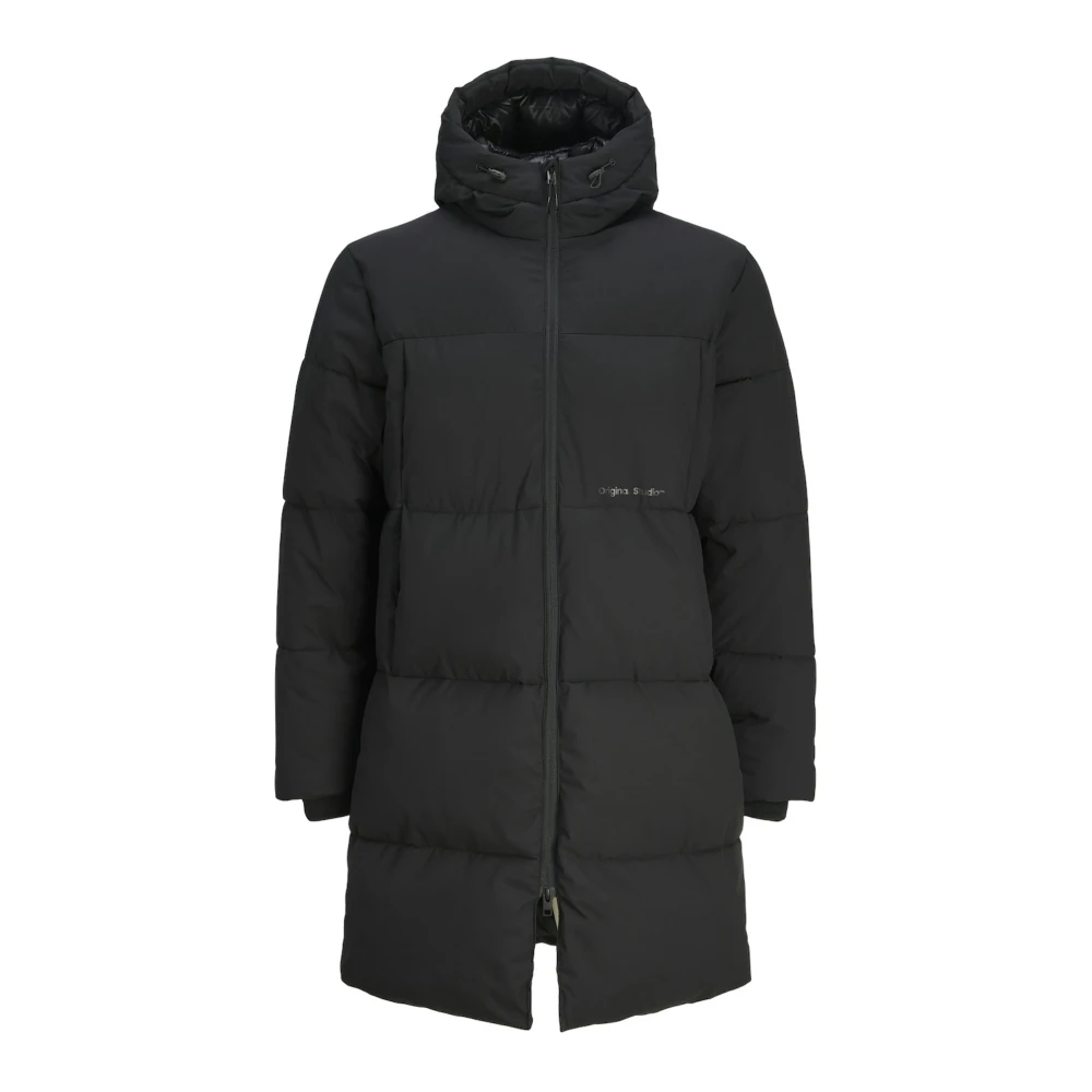jack & jones Urban Lange Gewatteerde Jas Black Heren