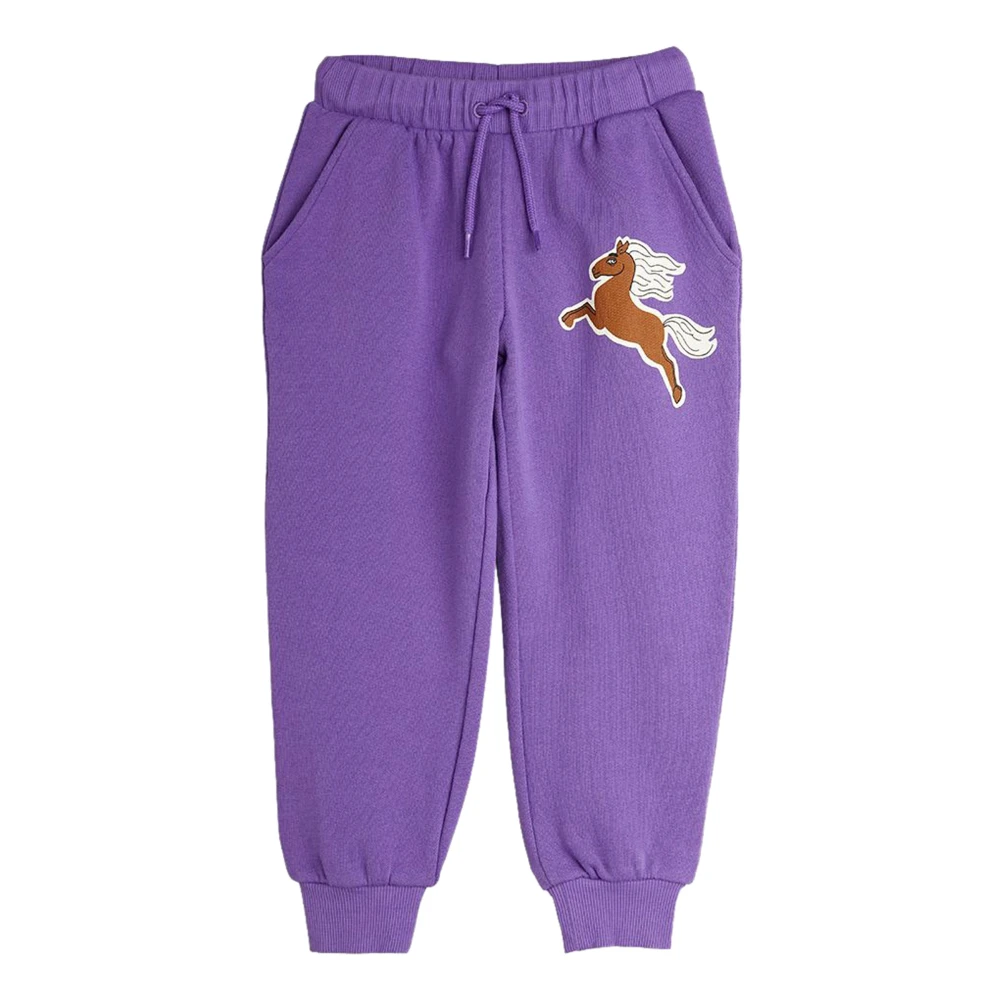 Mini Rodini Girls Purple Joggers - Sweatpants - 8 Y - Kids