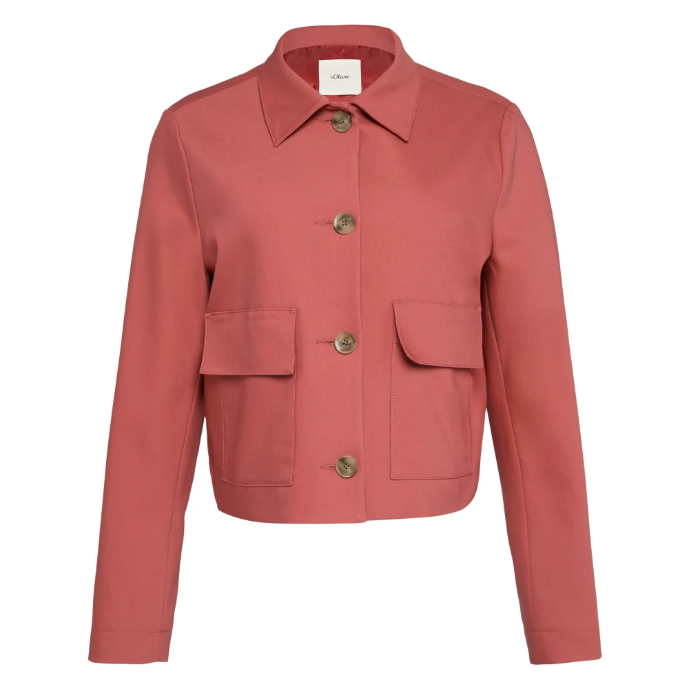 S.Oliver Katoen Satijn Boxy Jack Pink Dames