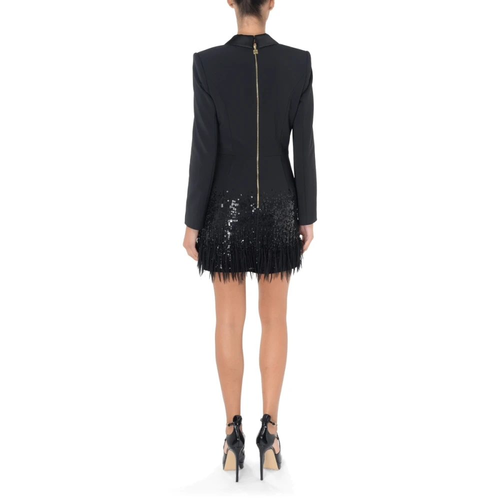 Elisabetta Franchi Zwarte Damesjurk Black Dames