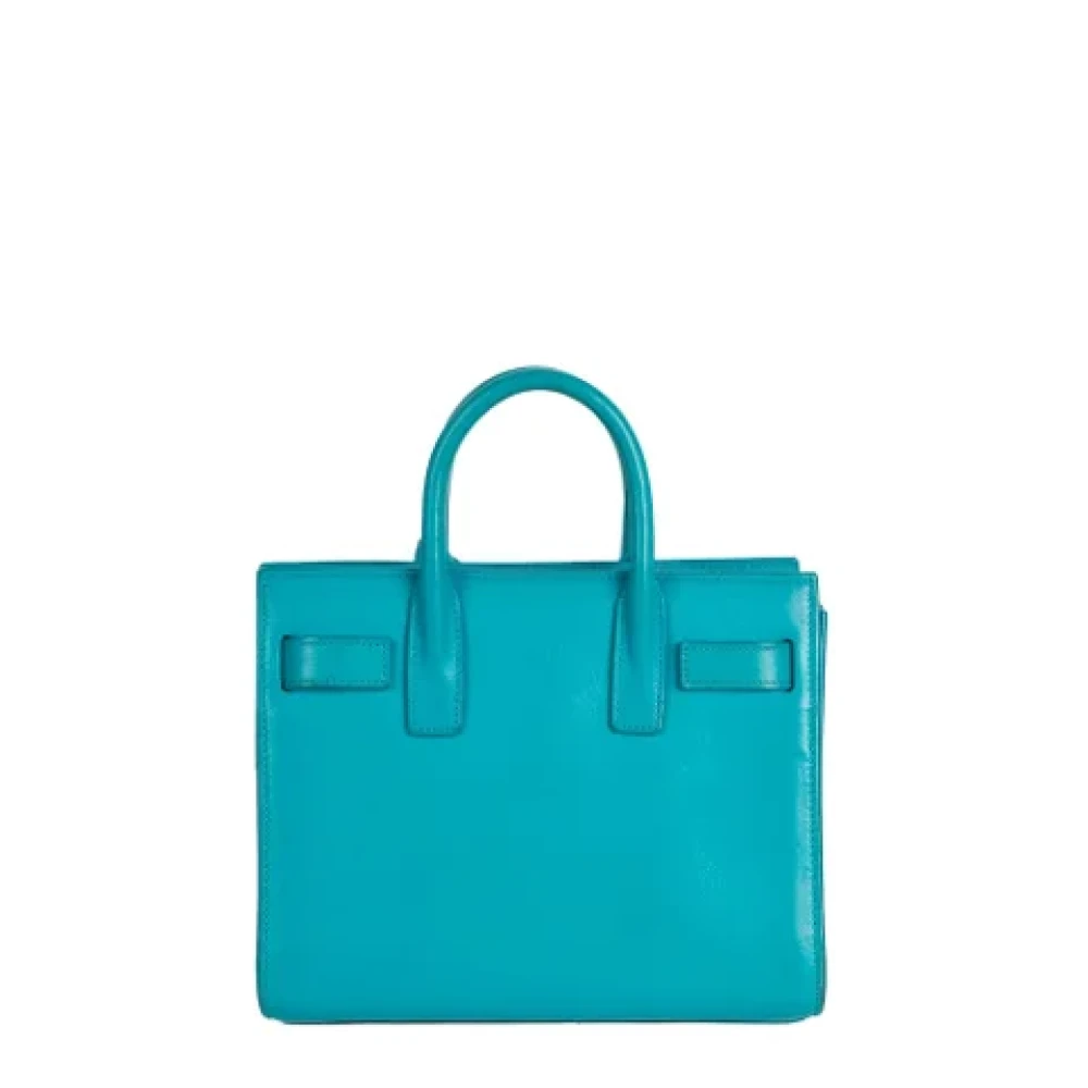 Yves Saint Laurent Vintage Pre-owned Leather handbags Blue Dames