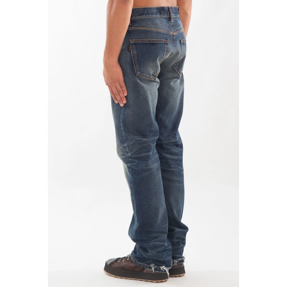 Haikure Vintage Wash Straight Jeans Blue Heren