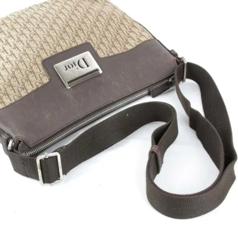 Dior Vintage Pre-owned Canvas shoulder-bags Brown Dames