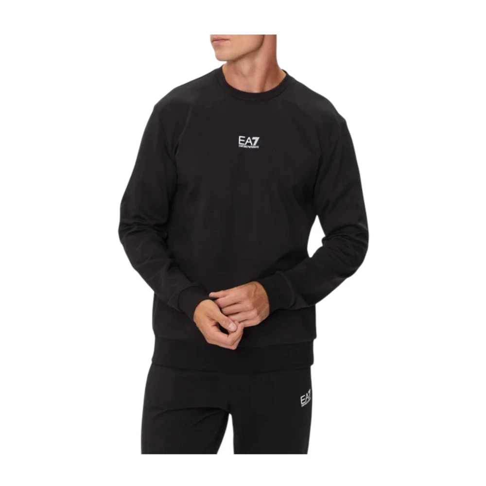 Emporio Armani Men's Black Sporty Sweatshirt Ea7 Style