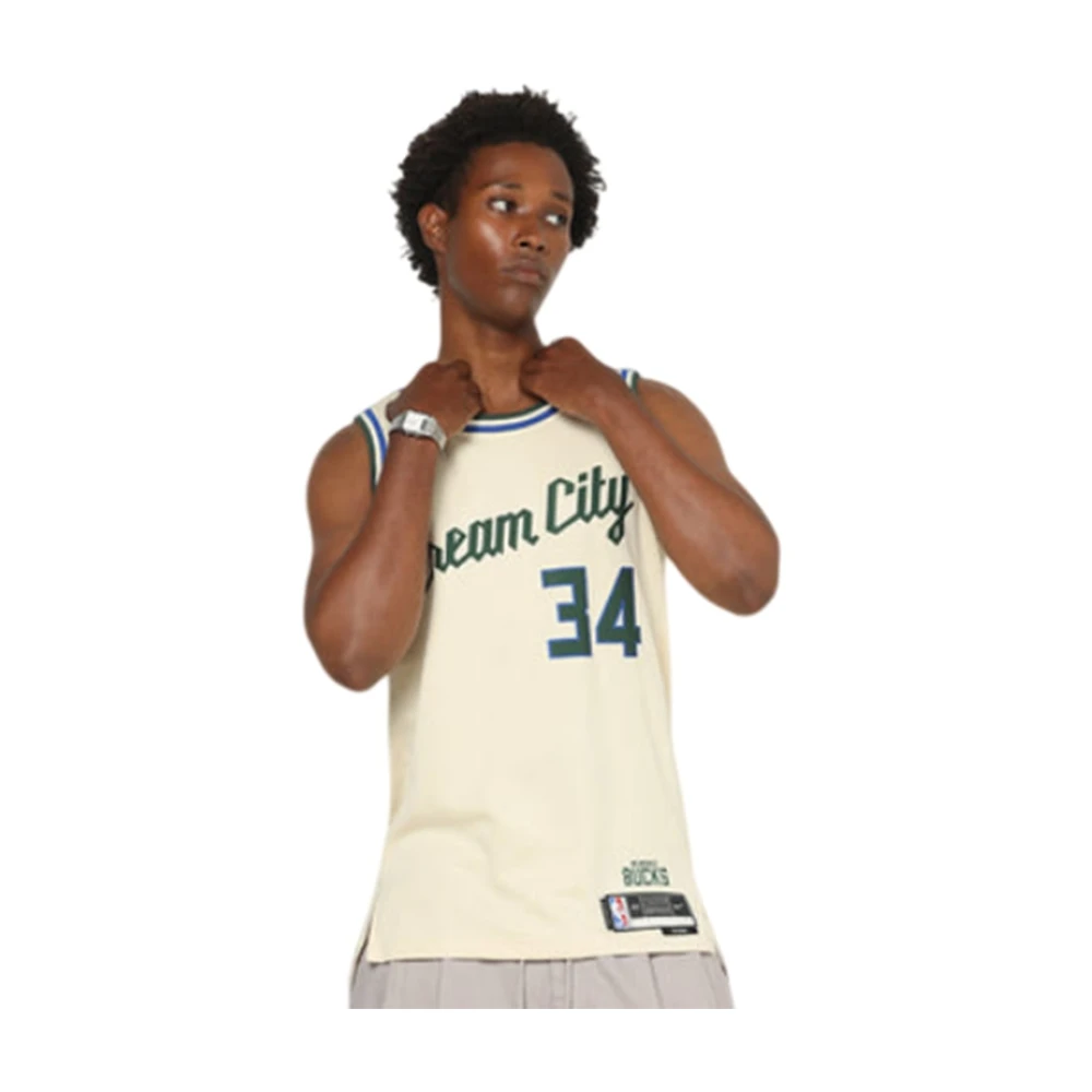 Nike Beige Training, Male, 2XL, Giannis Antetokounmpo Milwaukee Bucks City Edition Nba Swingman Jersey